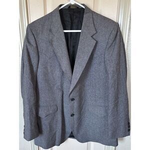 H Bar C Ranchwear Mens Lg/XL Gray Pinstriped Western Suit Coat
